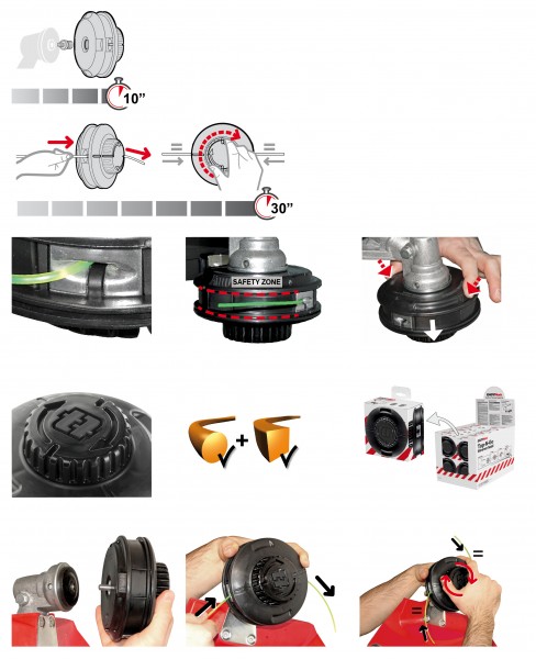 головка кос. TAP-N-GO ”HD EW” d130 M10x1 LH.F, M12x1,5 LH.F